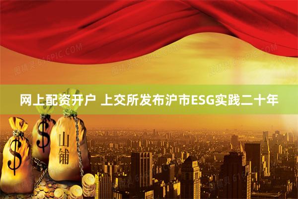 网上配资开户 上交所发布沪市ESG实践二十年
